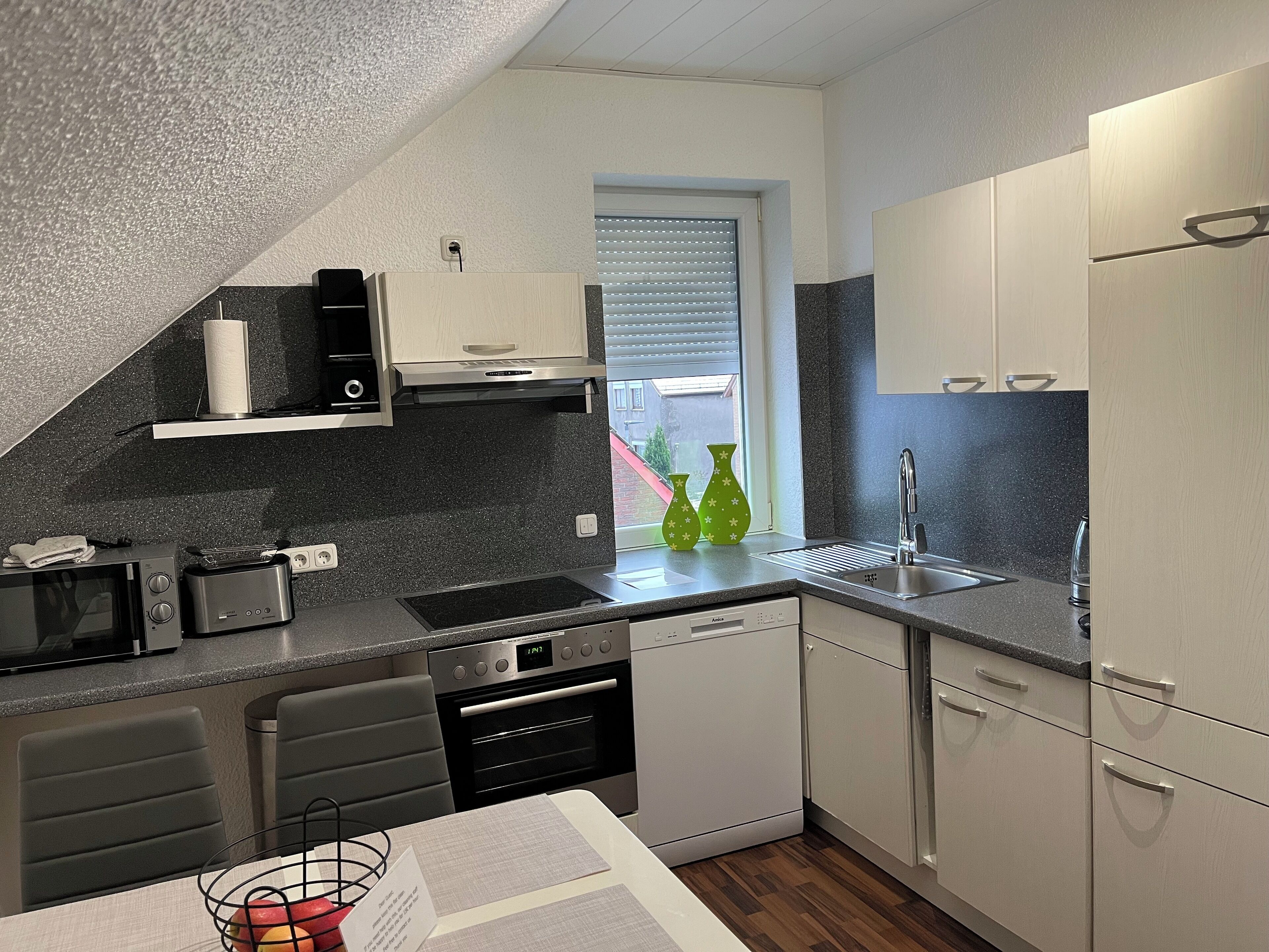 Microwave, oven, stovetop, dishwasher