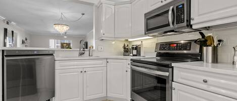 Microwave, oven, stovetop, dishwasher