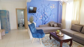 Living area - leonidas apartments and suites (Mola Kalyva)