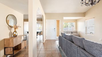 TV, fireplace, table tennis