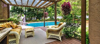 Fully equipped gourmet kitchen, vaulted ceilings, fire places, fire pit & grills