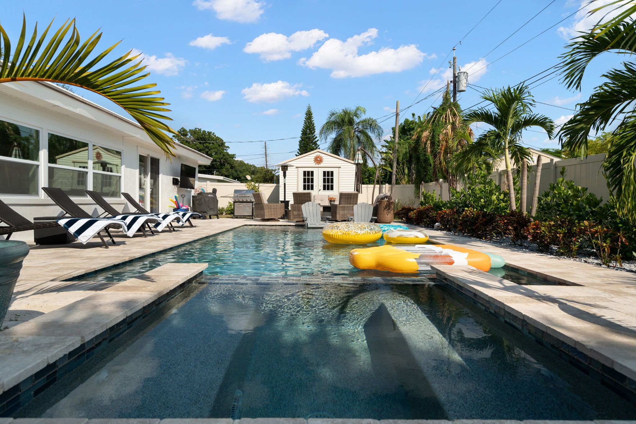 Outdoor pool, a heated pool