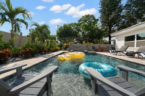 Outdoor pool, a heated pool