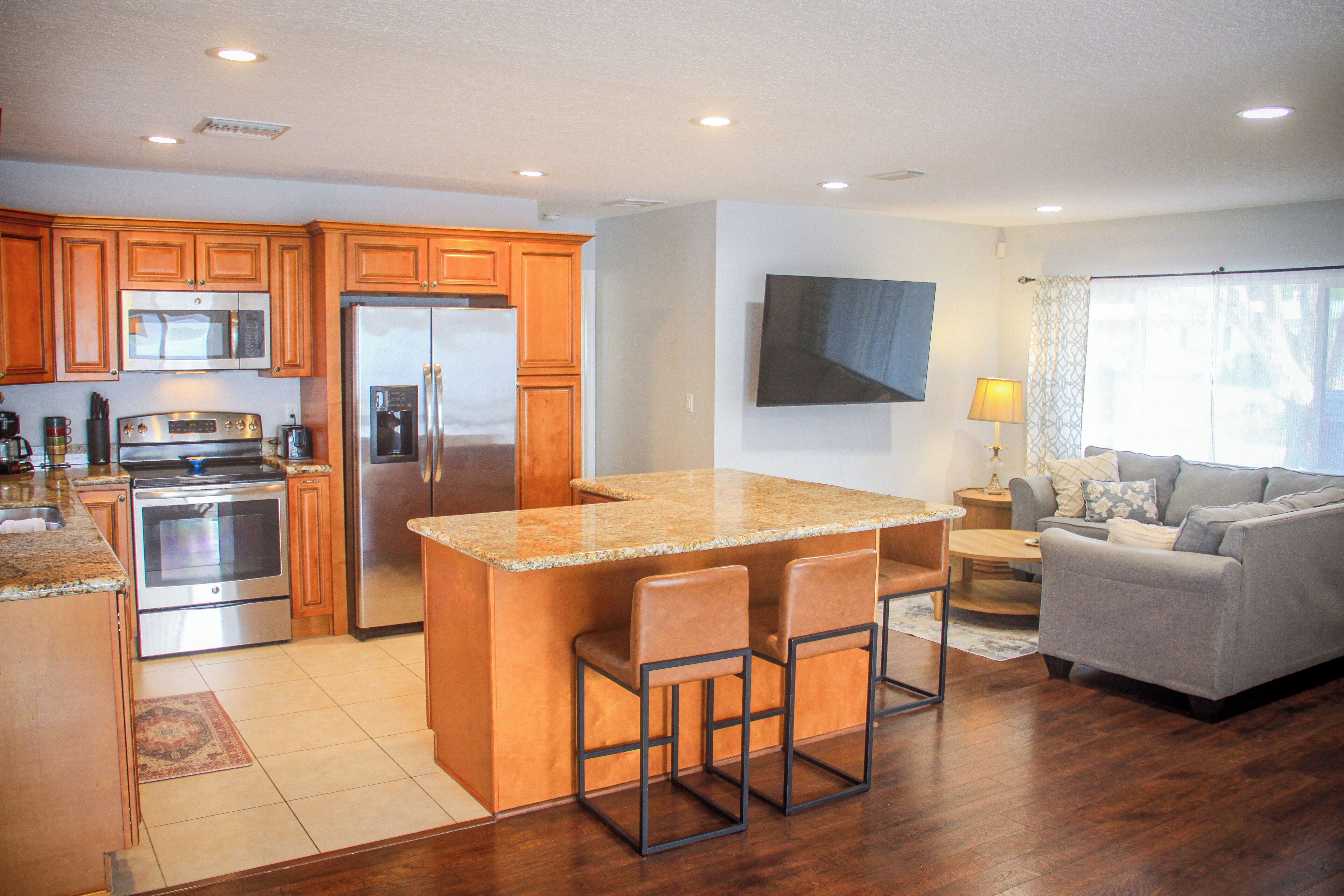 Microwave, oven, stovetop, dishwasher