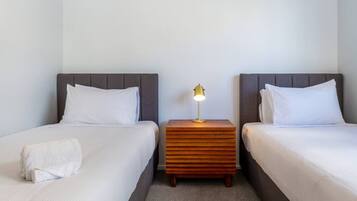 2 bedrooms, iron/ironing board, travel crib, WiFi