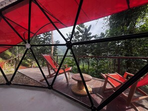 Terrace/patio - Charming Popetas Dome cabin in Floridablanca, Santander, Colombia! (Floridablanca)