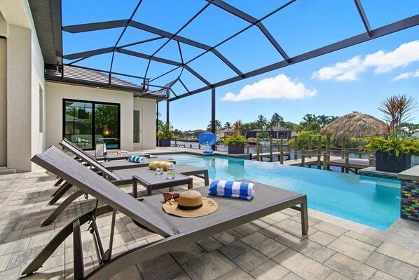 A heated pool