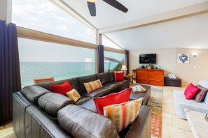 TV, fireplace, DVD player, books