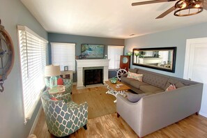 TV, DVD player, books