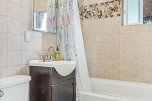 Hair dryer, towels