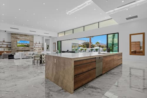 Villa 15 | Private kitchen | Full-size fridge, microwave, oven, stovetop