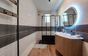 Shower, hair dryer