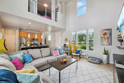 Holiday Headquarters! Bright & Open, Fireplace, Garage, Near Shops & Trails!