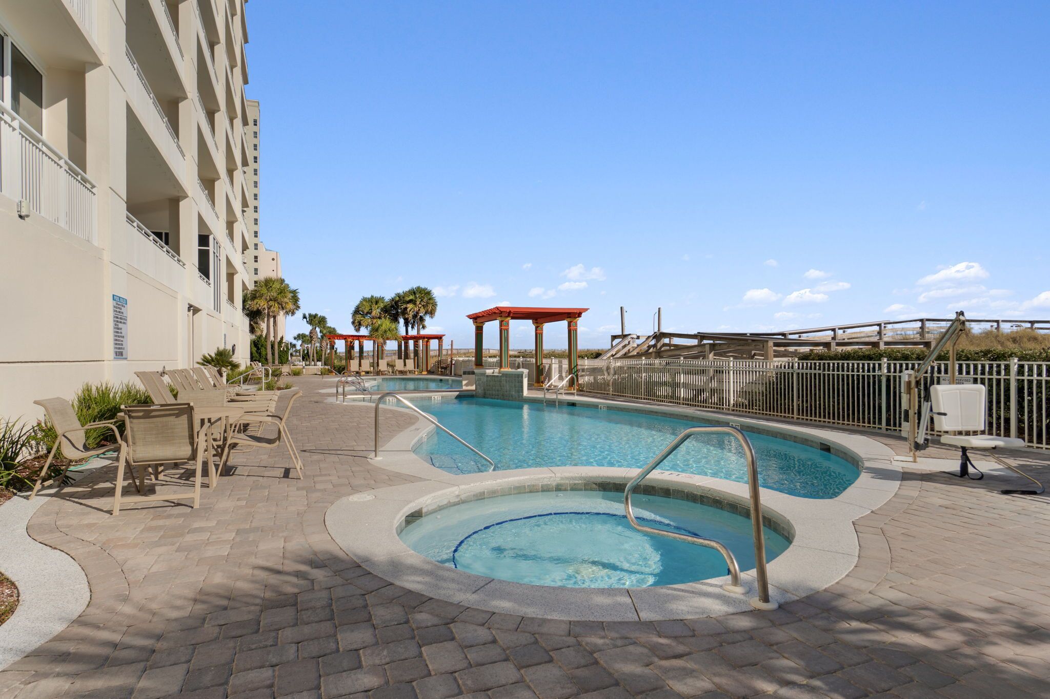 A heated pool