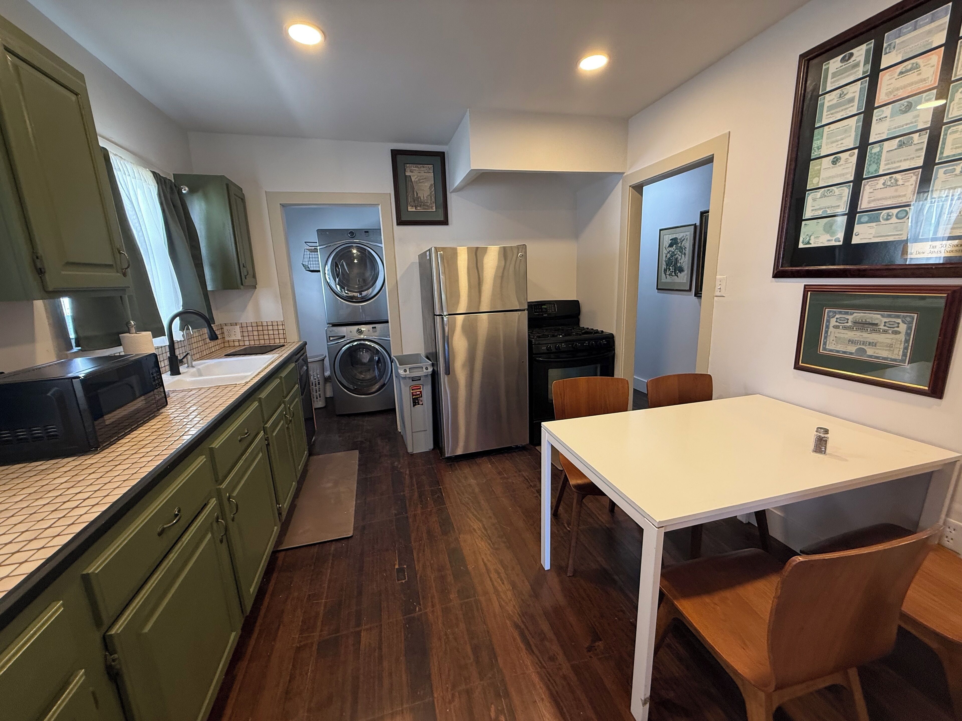 Microwave, oven, stovetop, dishwasher