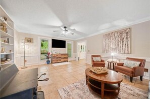 TV connectée, cheminée