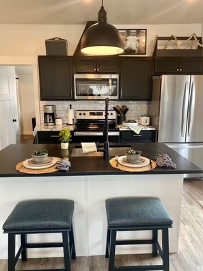 Microwave, oven, stovetop, dishwasher