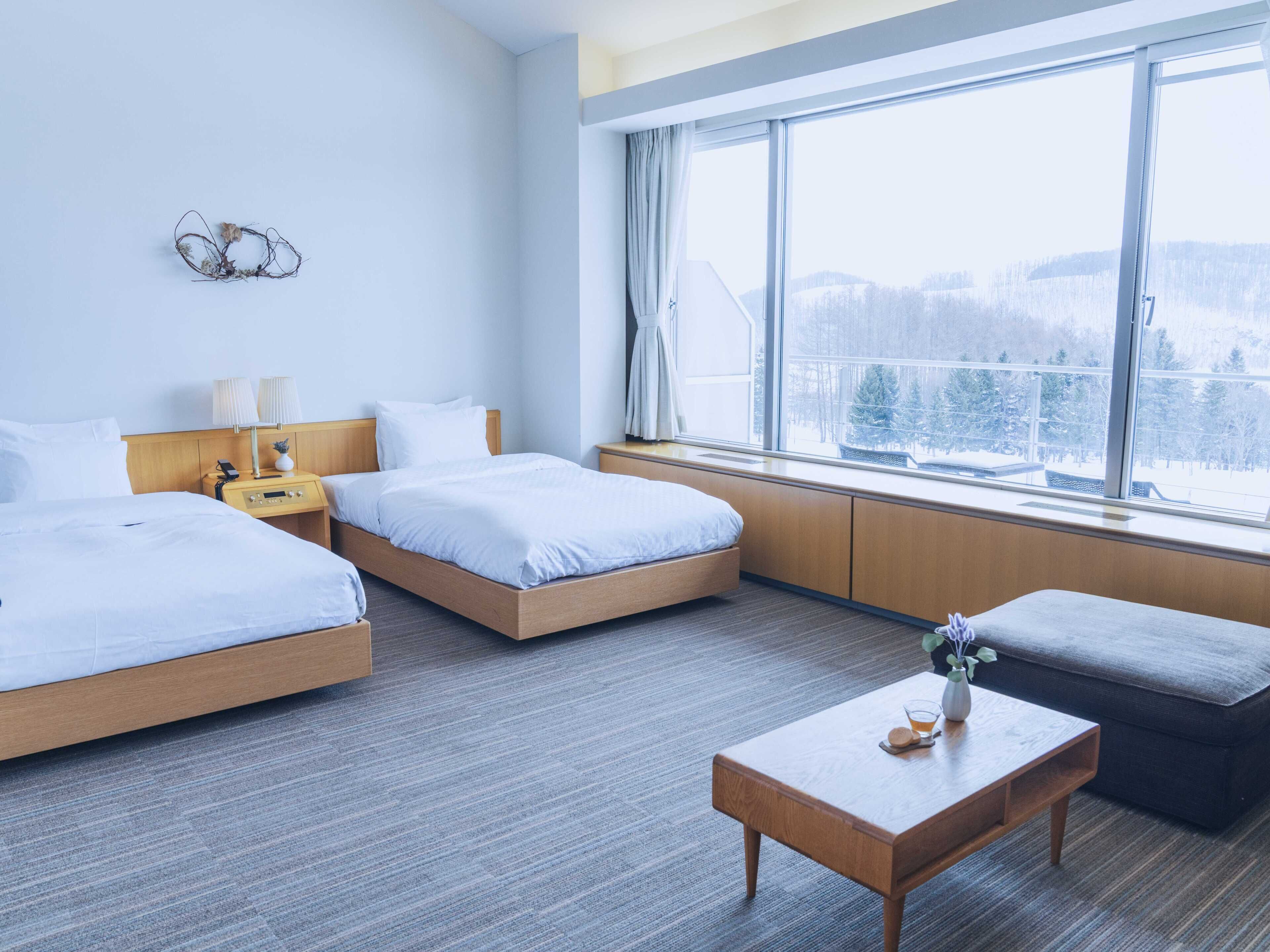 Habitación Deluxe con 2 camas individuales | Caja de seguridad en la habitación y tabla de planchar con plancha 