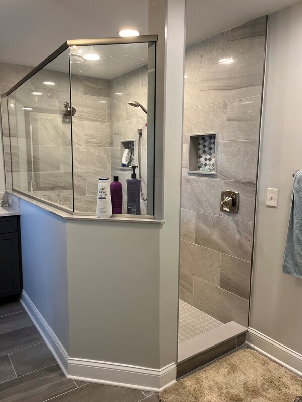 Shower, hair dryer
