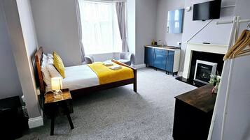 Studio Superior, pemandangan laut terbatas | Kedap suara, setrika/meja setrika, dan Wi-Fi gratis