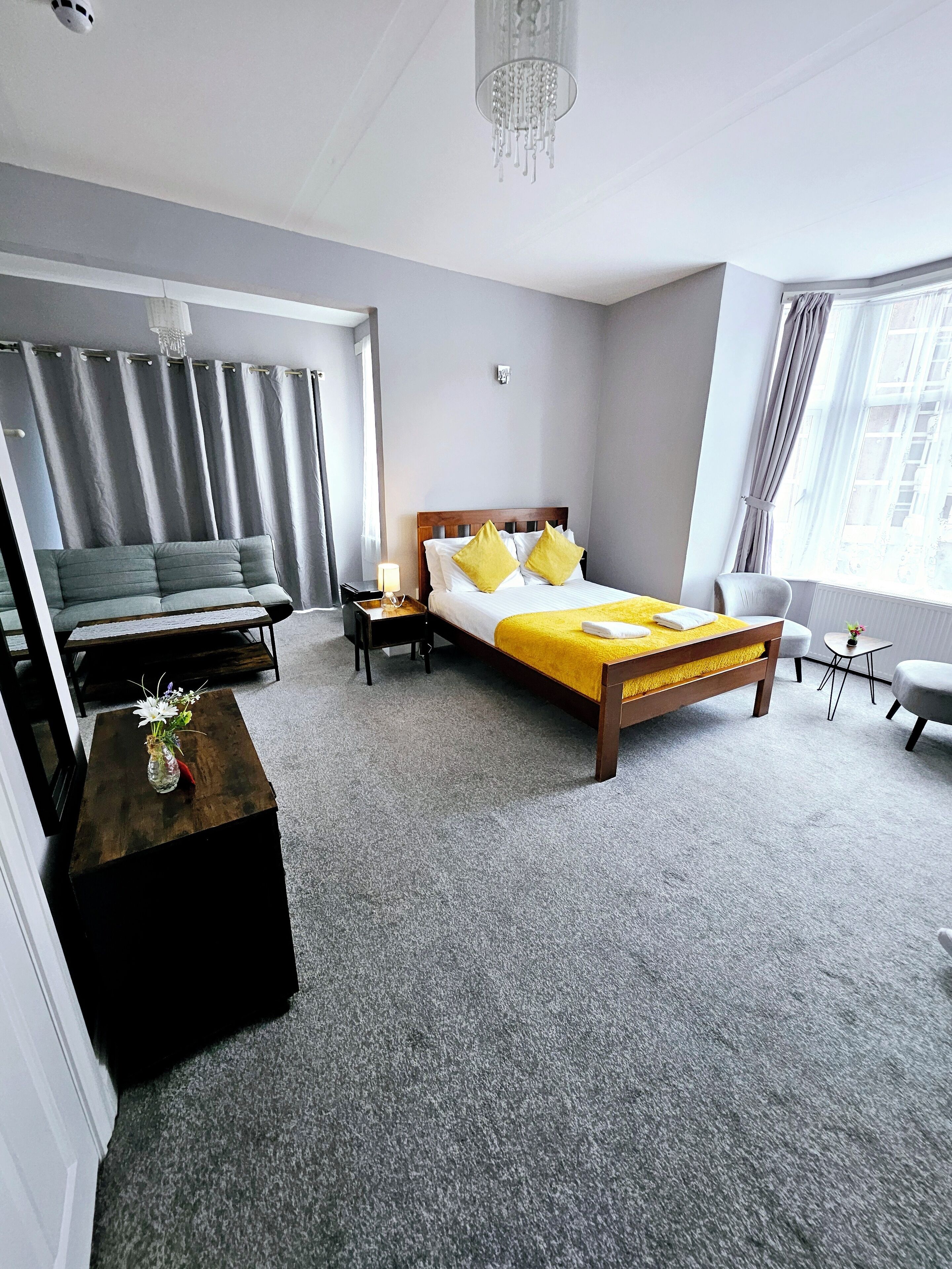 슈피리어 스튜디오, 부분 바다 전망 | 방음 설비, 다리미/다리미판, 무료 WiFi