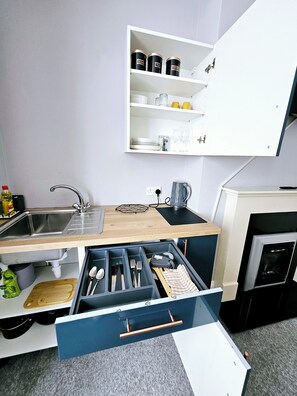 Studio Superior, pemandangan laut terbatas | Dapur pribadi