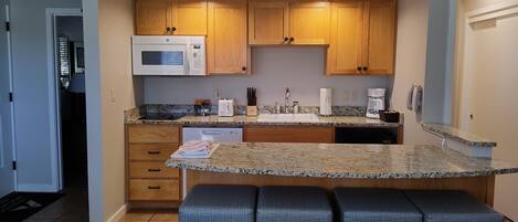 Microwave, oven, stovetop, dishwasher