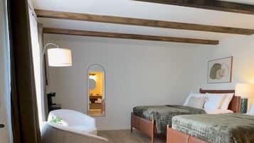 Double Room, 2 Queen Beds, Non Smoking, Housekeeping | Free WiFi, bed sheets
