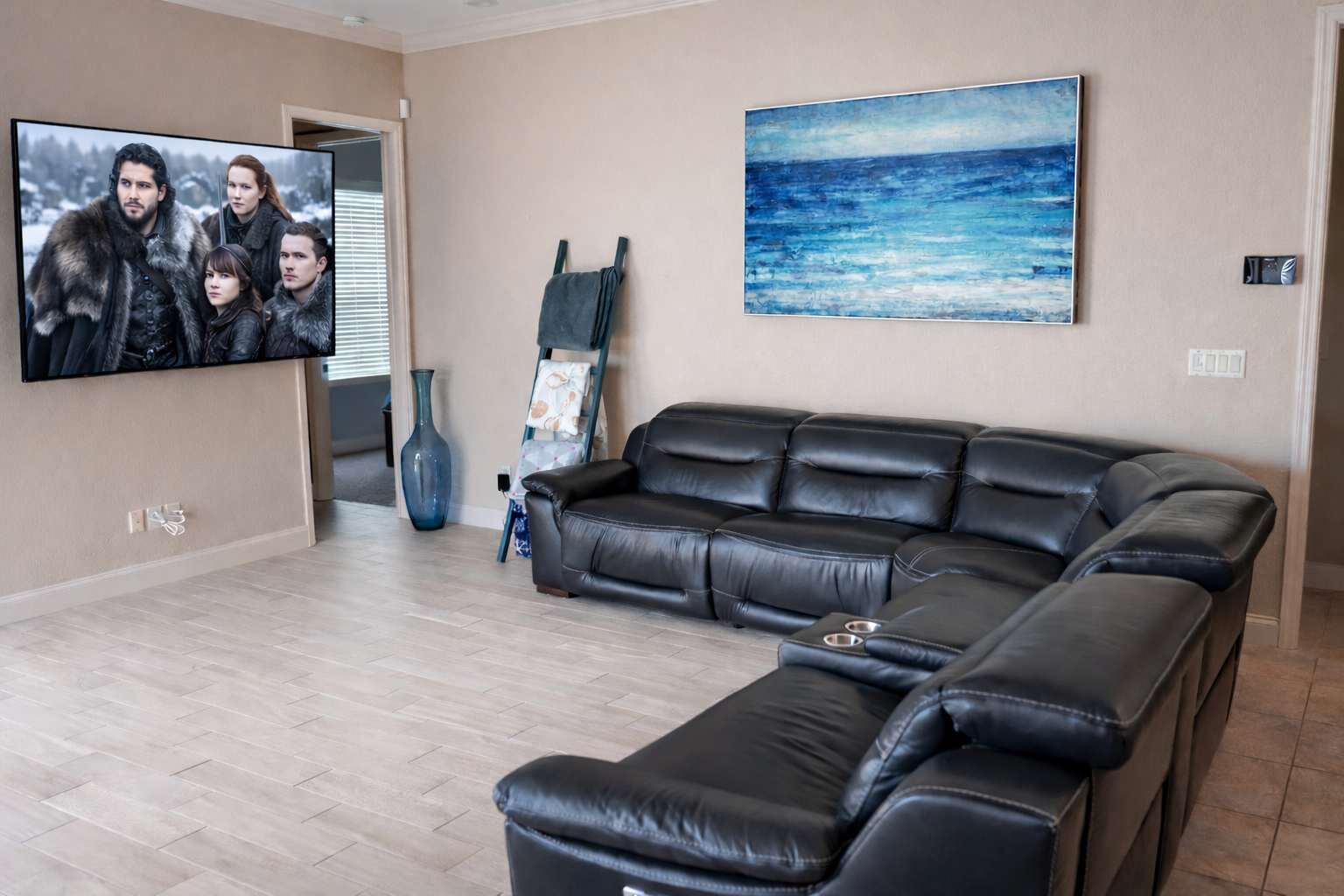 Télévision, cheminée