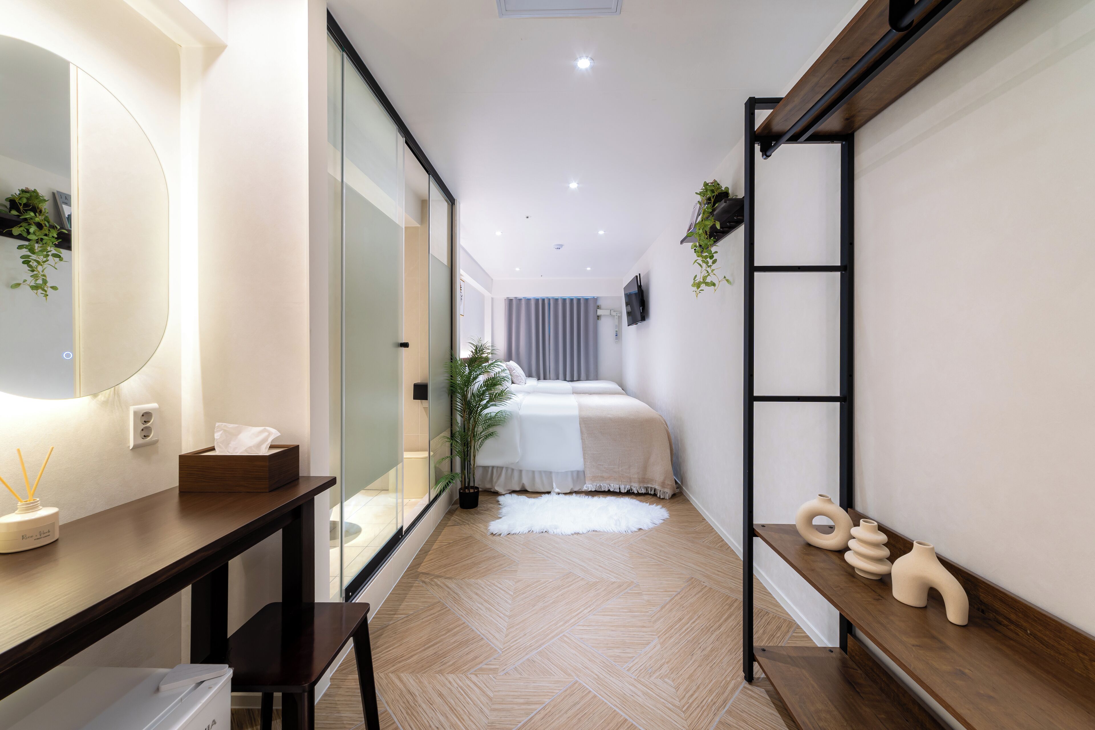 家庭雙床房 | 書桌、免費無線上網