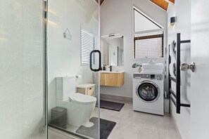 Hair dryer, towels