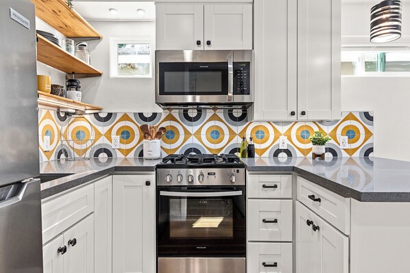 Microwave, oven, stovetop