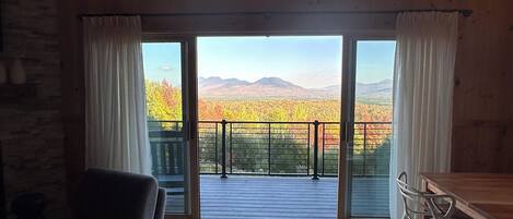 Älytelevisio, takka, kirjoja, tulostin