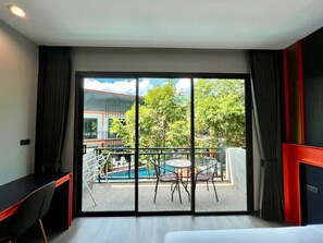 Deluxe Double or Twin Room, Pool View | Balcony view