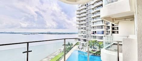 Blick von der Unterkunft