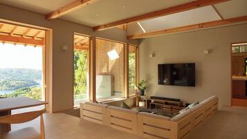 65-inch Smart TV with digital channels, video-game console, Netflix