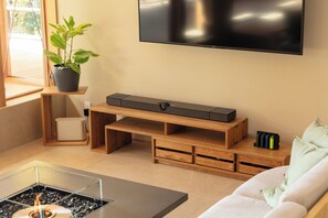 65-inch Smart TV with digital channels, video-game console, Netflix