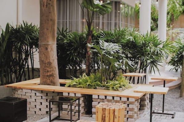 Vue depuis lâhĂ©bergement