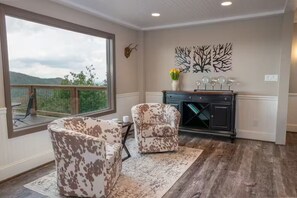 TV, fireplace, video games, DVD player