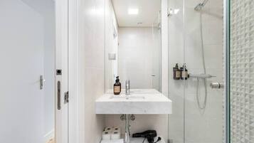 Shower, hair dryer