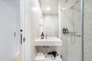 Shower, hair dryer