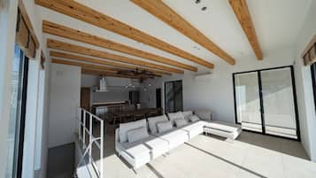 Villa, balkong, sjøutsikt | Wi-fi (inkludert) og sengetøy