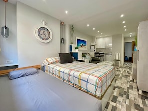 Apartamento | 1 quarto, ferros/tábuas de passar roupa, roupa de cama