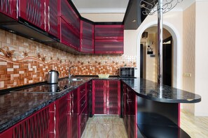 Economy appartement, balkon | Privékeuken