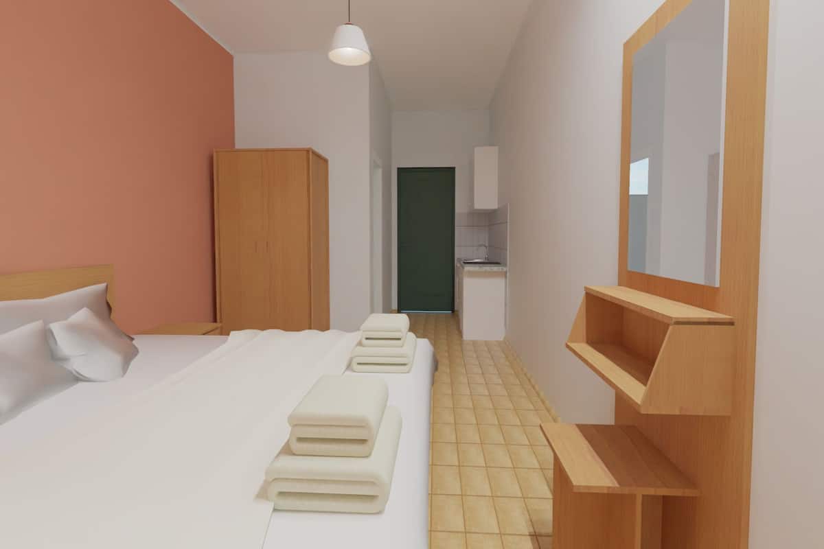 Family Stüdyo, Balkon | Ücretsiz beşik/çocuk yatağı, ücretsiz kablosuz İnternet, çarşaf takımı