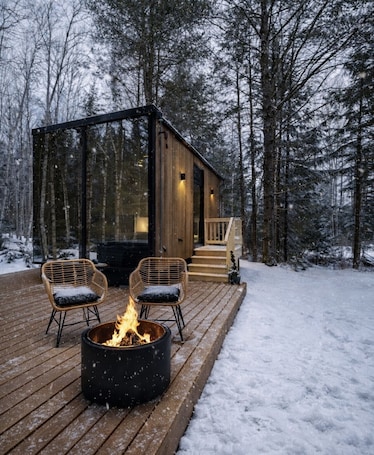 Terrace/patio. Balsam Fir House at FarAway Pond