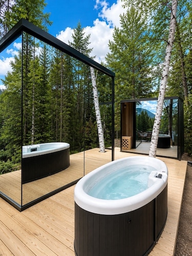 Birch Mirror House at FarAway Pond