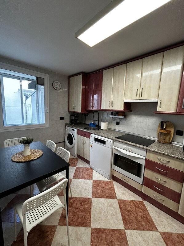 Microwave, oven, stovetop, dishwasher