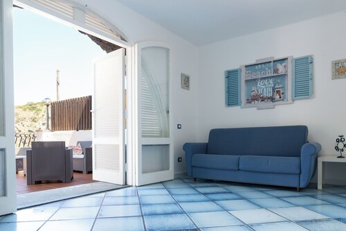 The terrace on the bay- ischia san montano view