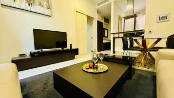 Apartamento Deluxe, vistas al mar | Zona de estar